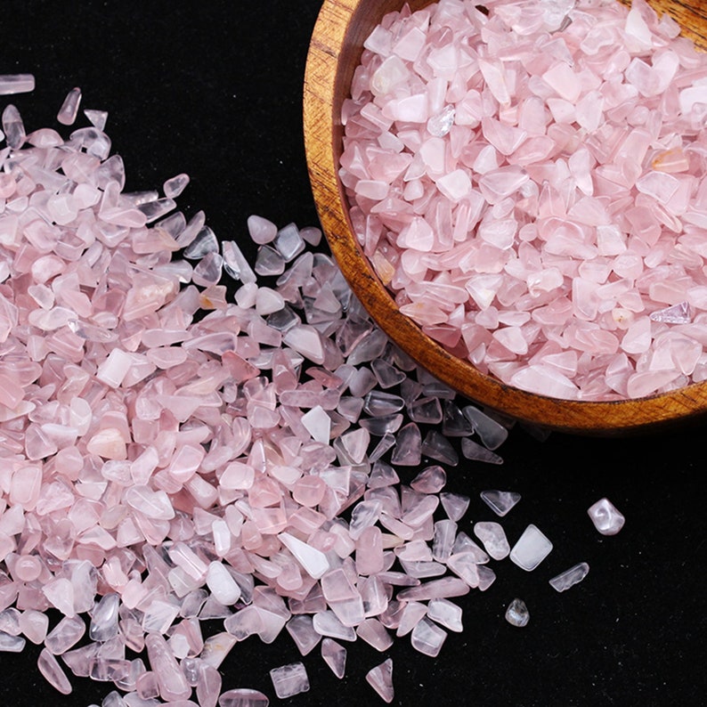 Natural Rose Quartz Stone Crystal Quartz Chunks/Chip Stone/Tiny Clear Quartz Stones