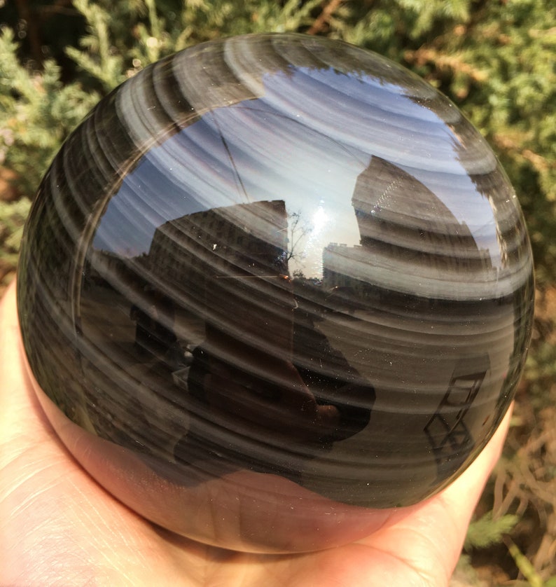 Extra Large Obsidian Sphere/Natural Black Obsidian Sphere Ball/Obsidian eye/Energy stone