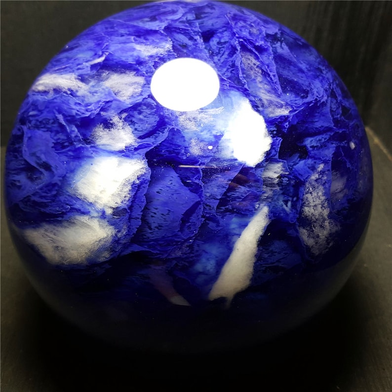 5160G Large Smelt Blue Crystal Quartz Sphere/Clear Smelt Quartz Healing Stone/Reiki/Chakra