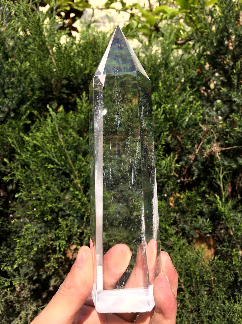 Clear Smelt white quartz point/Clear Smelt quartz Healing Stone/Reiki/Chakra