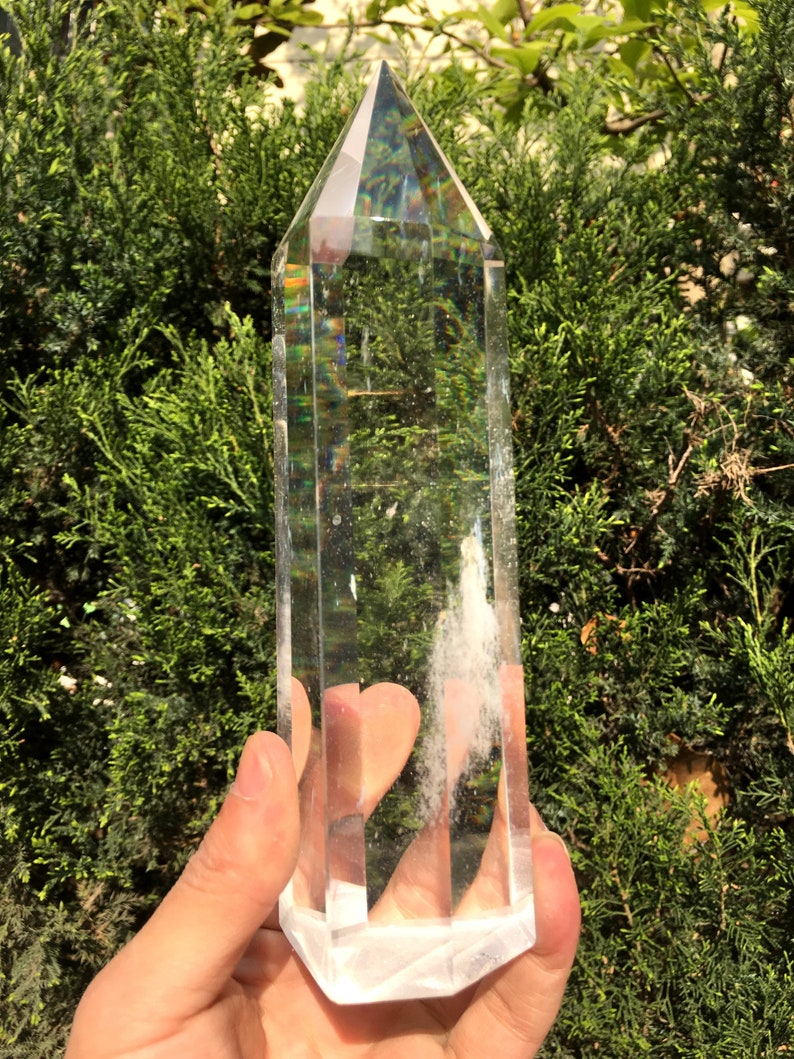 Clear Smelt white quartz point/Clear Smelt quartz Healing Stone/Reiki/Chakra