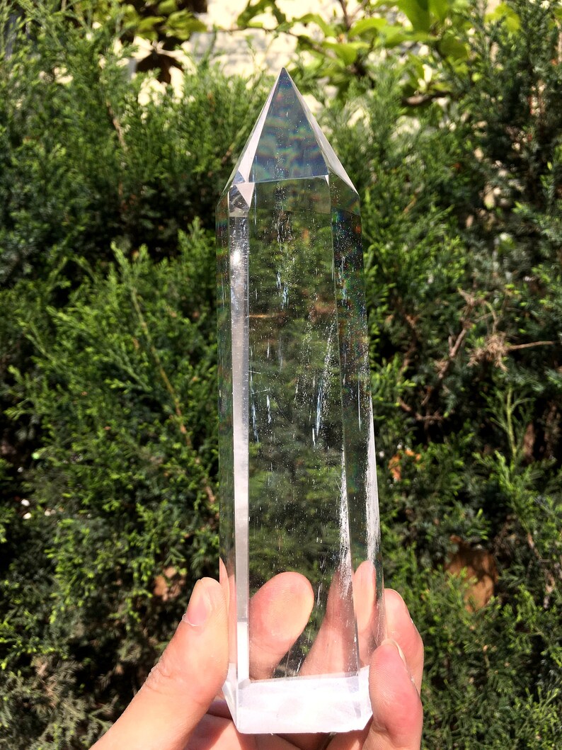 Clear Smelt white quartz point/Clear Smelt quartz Healing Stone/Reiki/Chakra