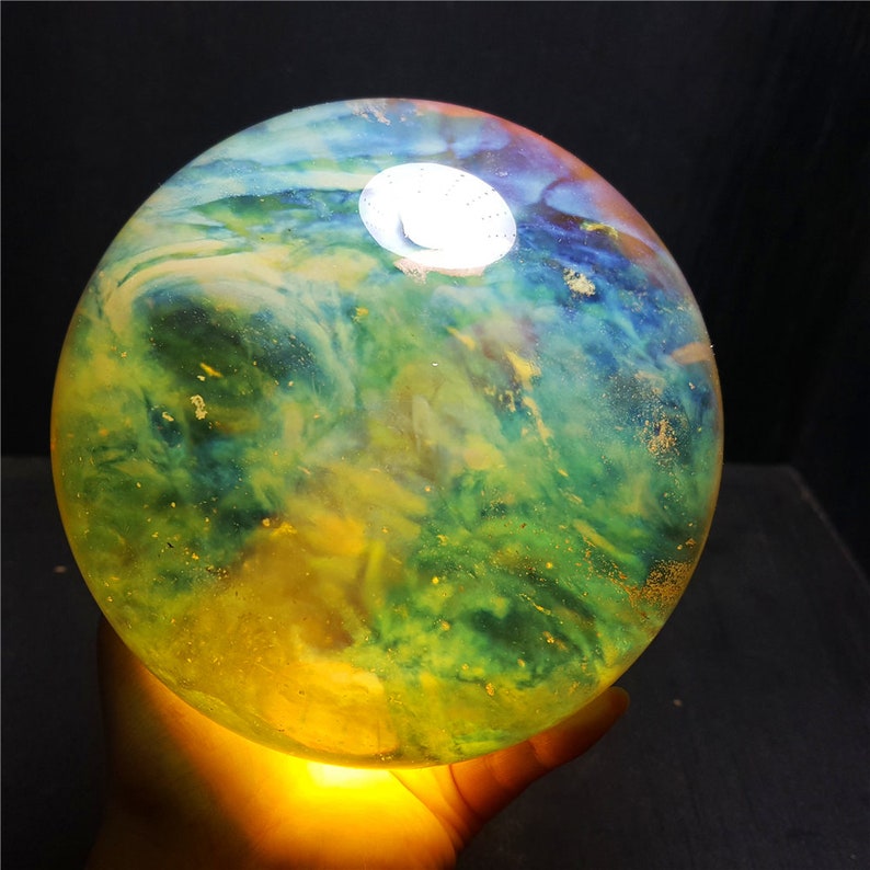 Lemon Smelt Yellow Crystal Quartz Sphere Random Selection/Smelt Quartz
