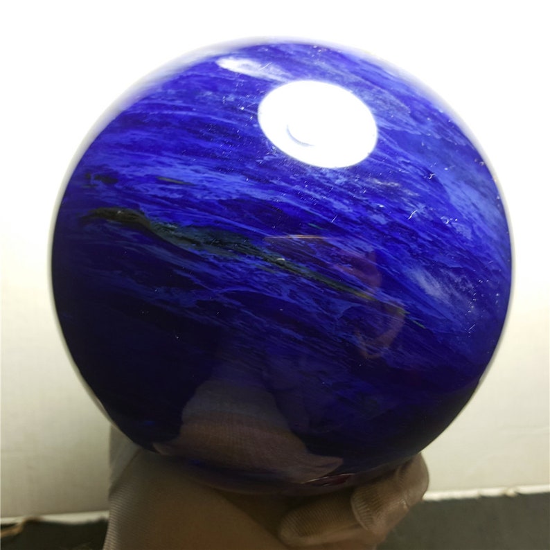 Smelt Blue Crystal Quartz Sphere/Smelt Quartz Ball/Special gift/Meditation Stone/Healing Stone