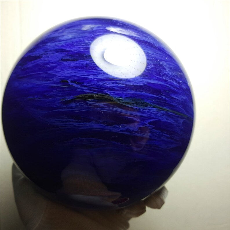Smelt Blue Crystal Quartz Sphere/Smelt Quartz Ball/Special gift/Meditation Stone/Healing Stone