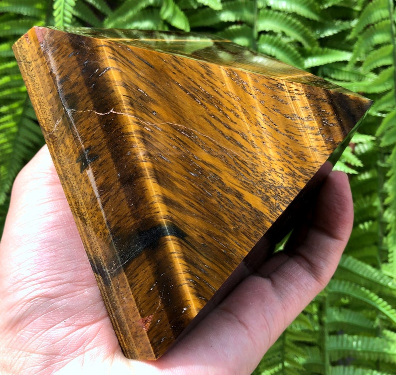 Natural Tiger Eye Pyramid pyramid/Quartz Pyramid/Chakra/Meditation/Energ