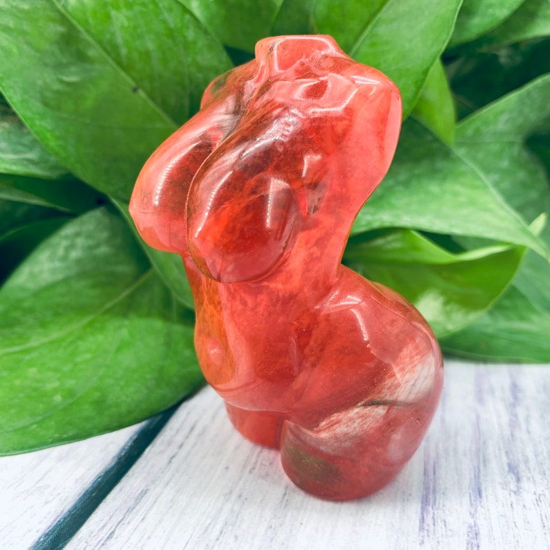1pc 3“ Red Melting Stone Plumpy Goddess,Crystal Carving,Home Decoration,Crystal Collection,Crystal Healing