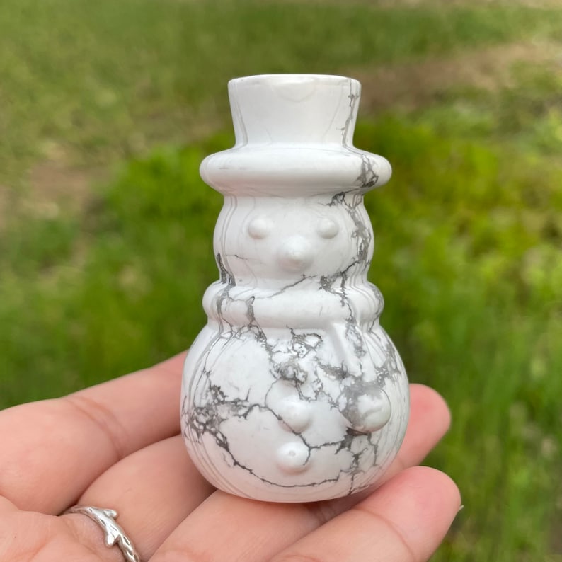 Mix Crystal Snowman,Hand Carved,Home Decoration,Crystal Collection,Christmas gifts,Reiki healing,crystal gifts