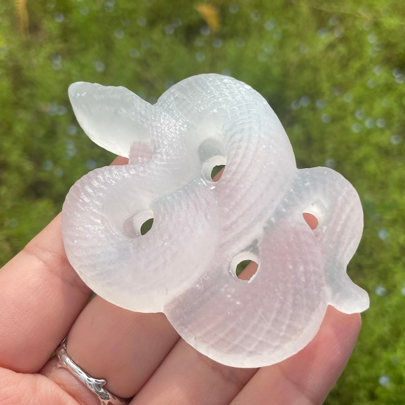 Natural Selenite Snake,Hand Carved,Crystal Collection,Crystal Gift,crystal Healing