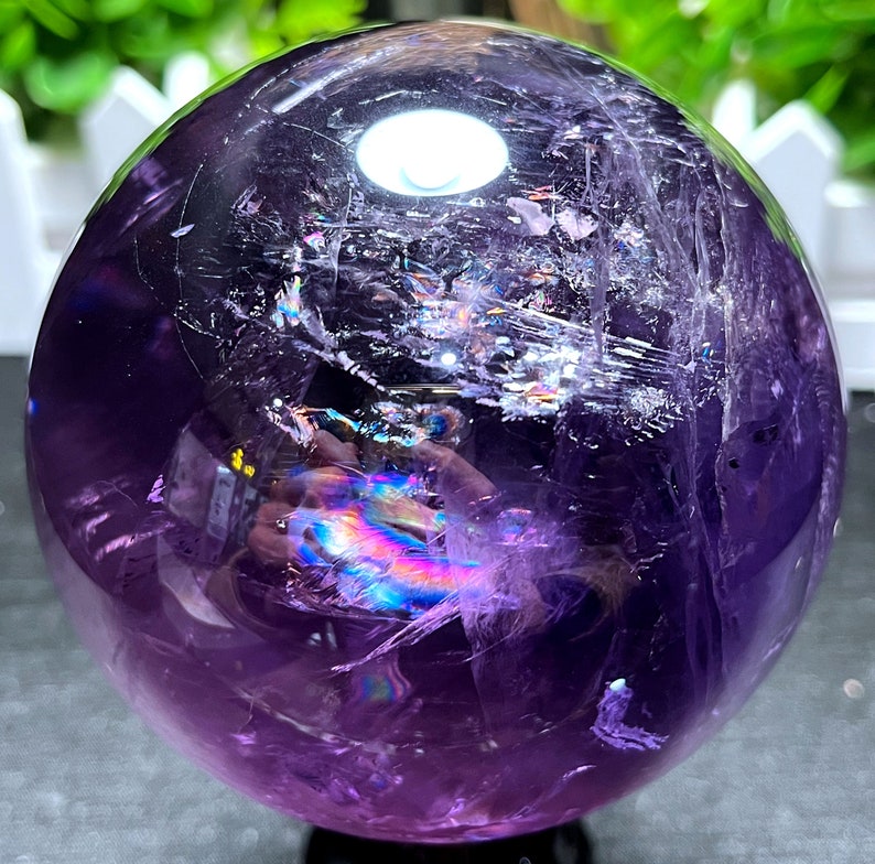Natural Large Clear Amethyst Ball/Crystal sphere/Amethyst Sphere/Amethyst Purple Quartz/Special Gift