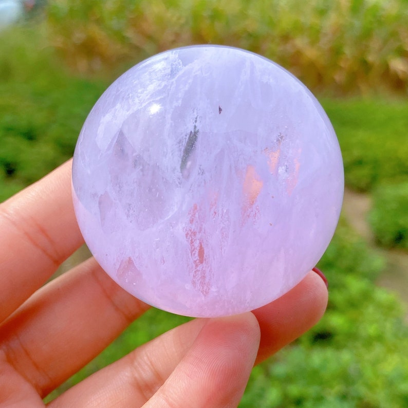 1PC 50mm+ Pink Smelting Ball,Crystal Quartz Sphere,Home Decoration,Crystal Heal,Divination Ball