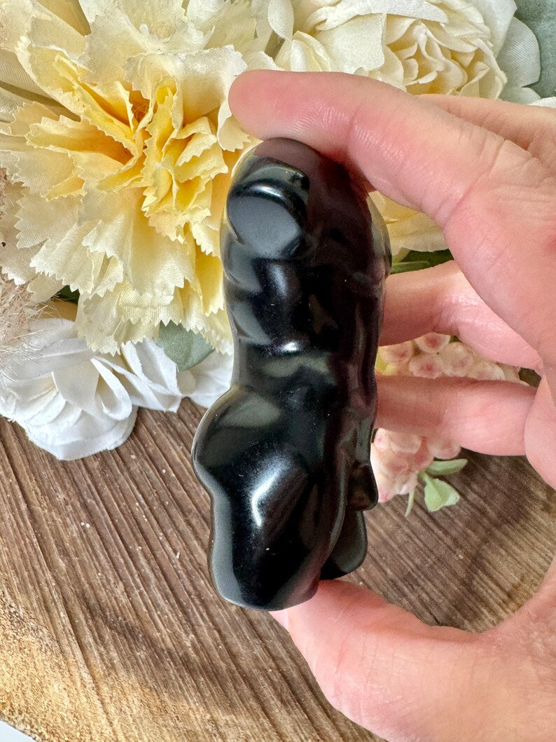 Obsidian Male Body Carving Crystal Man Torso Carving, Obsidian Male Body Carving, Man Body