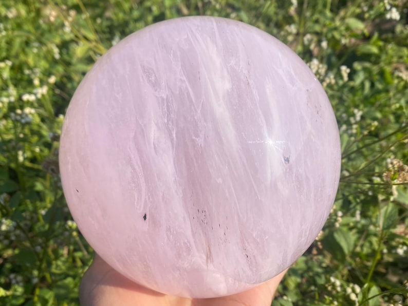 Pink Smelting Stone Sphere,hand carved sphere,Pink crystal ball,home decoration,crystal gifts