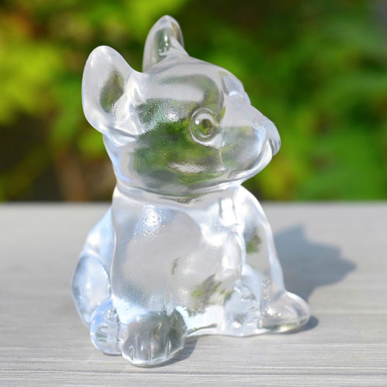2 Inches Smelting Quartz Dog Carved,Crystal Healing,Bulldog Skull,Quartz Crystal Gift,Carved Crystal,Crystal Skull 1PC