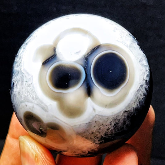 274G Gobi Agate Eyes Agate Sphere Ball Crystal Stone Madagascar