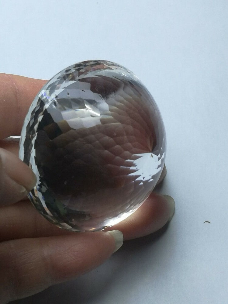 Real Tibetan Himalayan High Altitude Clear 600 Sided 1.92" Crystal Quartz Oval