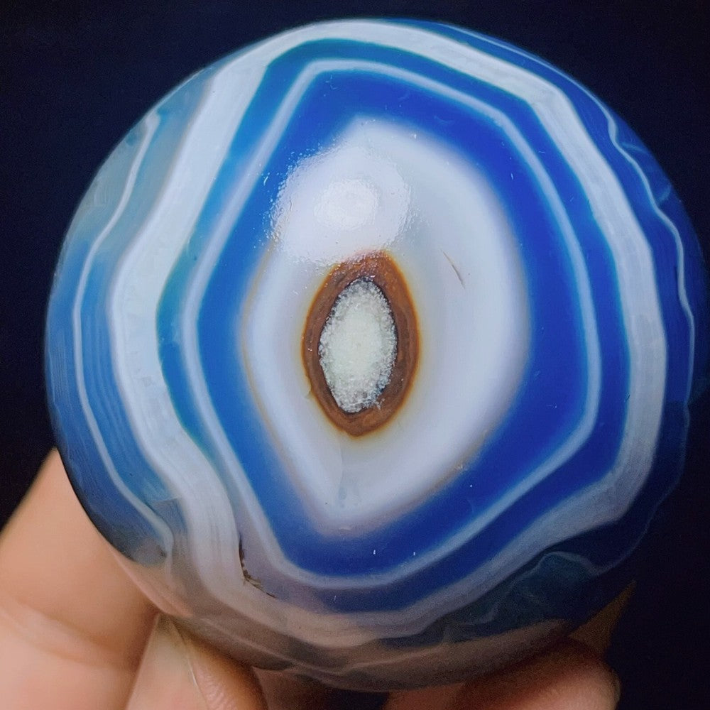 334G Beautiful Banded Agate Eyes Agate Sphere Crystal Ball Stone Healing