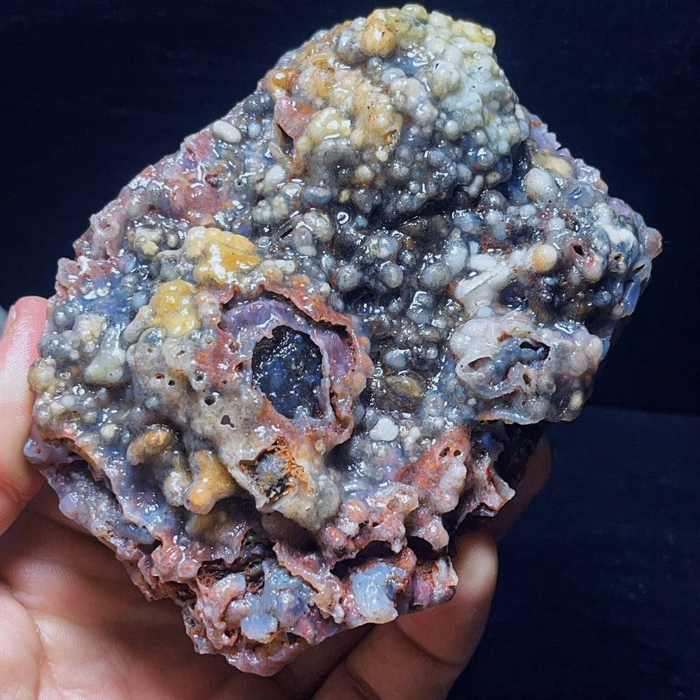 428G Natural Gobi Agate Eyes Agate Crystal Stone Healing