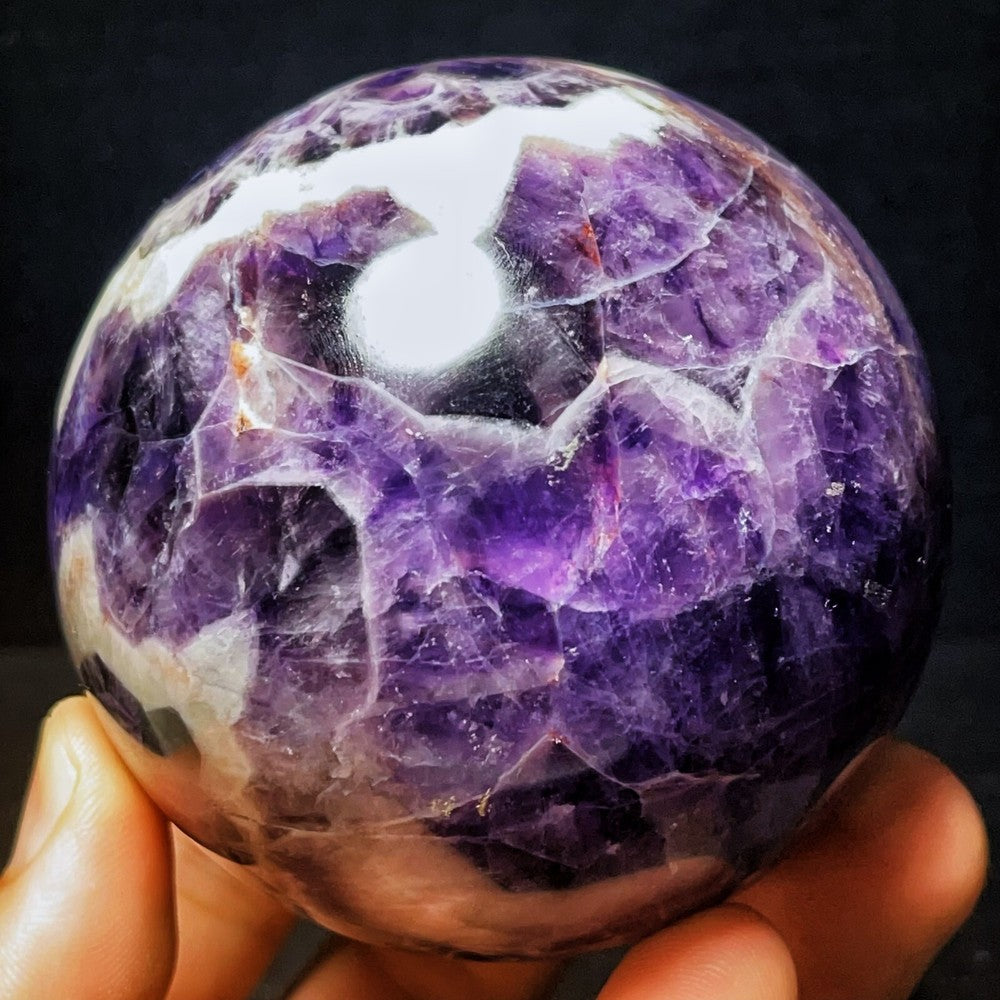 602G Natural Polished Dream Amethyst Sphere Crystal Ball Healing