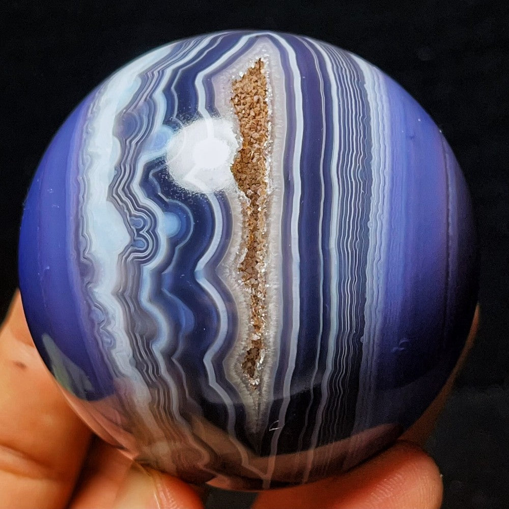 299G Natural Gobi Agate Eyes Agate Sphere Crystal Stone Madagascar