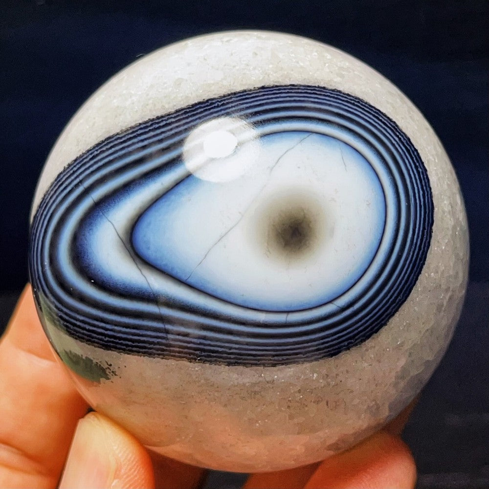 446G Gobi Agate Eyes Agate Sphere Ball Crystal Stone Madagascar