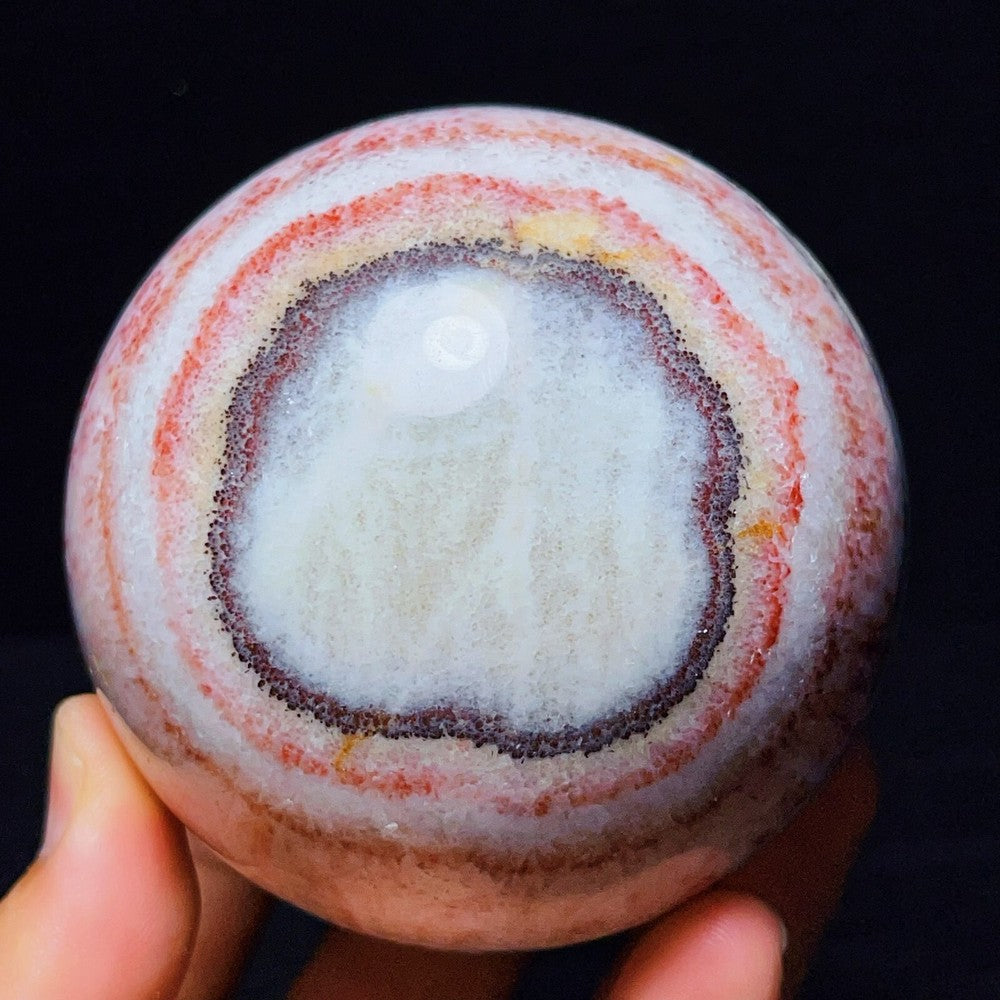 809G Natural Polished Rhodochrosite Sphere Ball Crystal Stone Healing