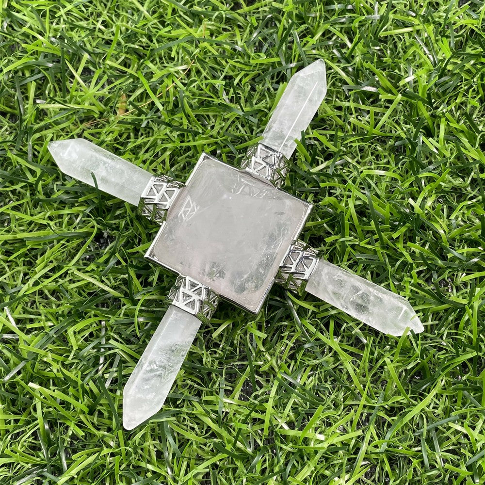 Pyramide de cristal de quartz naturel clair, générateur d'énergie, point de guérison Reiki, 1 pièce