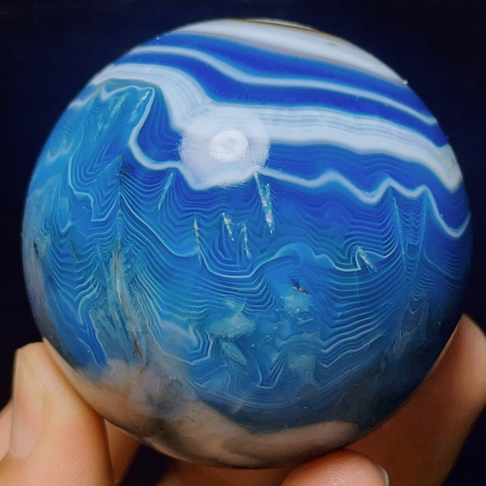 334G Beautiful Banded Agate Eyes Agate Sphere Crystal Ball Stone Healing