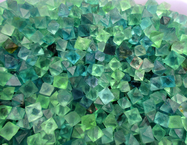 1000g+ Beautiful Blue & Green Fluorite Octahedron Crystals