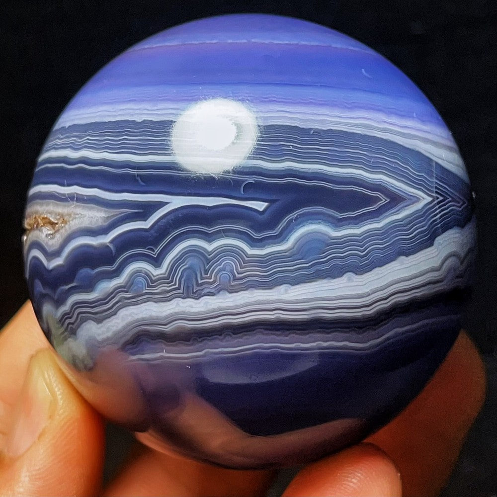 299G Natural Gobi Agate Eyes Agate Sphere Crystal Stone Madagascar