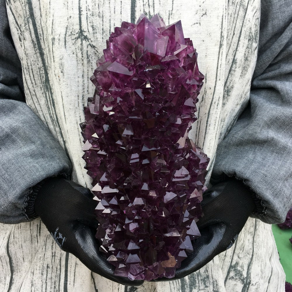 2.2-2.65kg Rare Purple Alunite Crystal Mineral Specimen Point Reiki Healing+