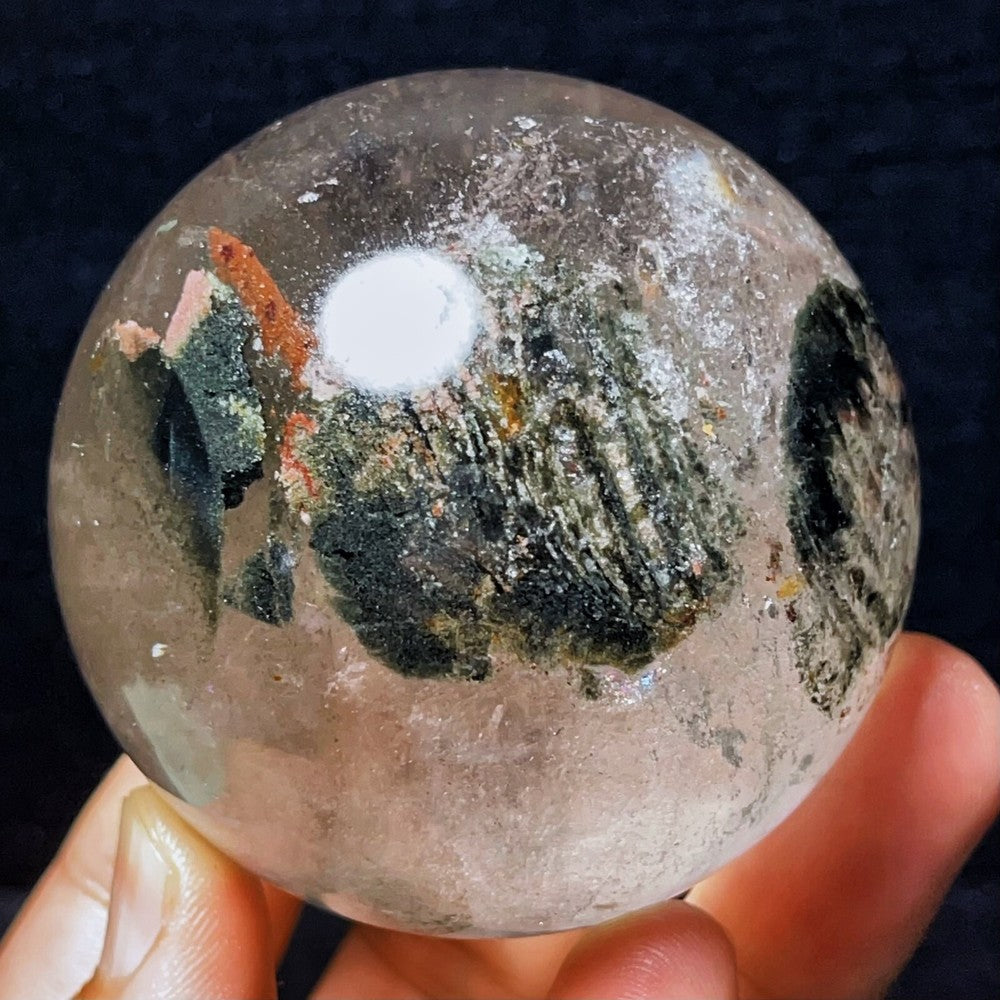 449G Natural Gobi Agate Eyes Agate Crystal Stone Phantom/Garden Quartz