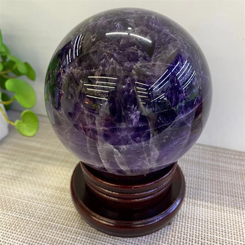 105mm Natural dream amethyst ball Reiki Crystal sphere decor crystal Heal Gift
