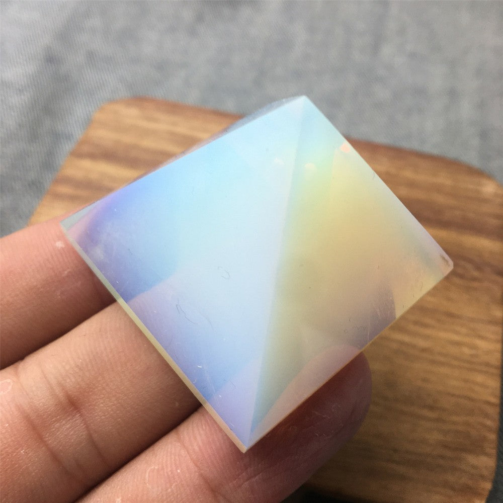 natural opal quartz pyramid crystal 40mm+ obelisk point healing 1pc