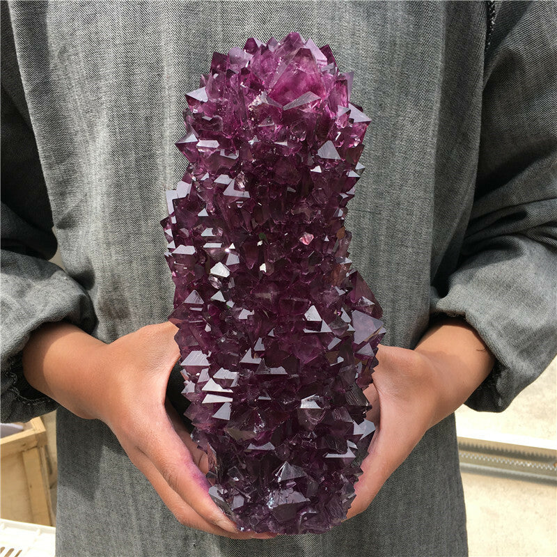 5.7-6.6LB Rare Purple Alunite Crystal Mineral Specimen Point Reiki Healing
