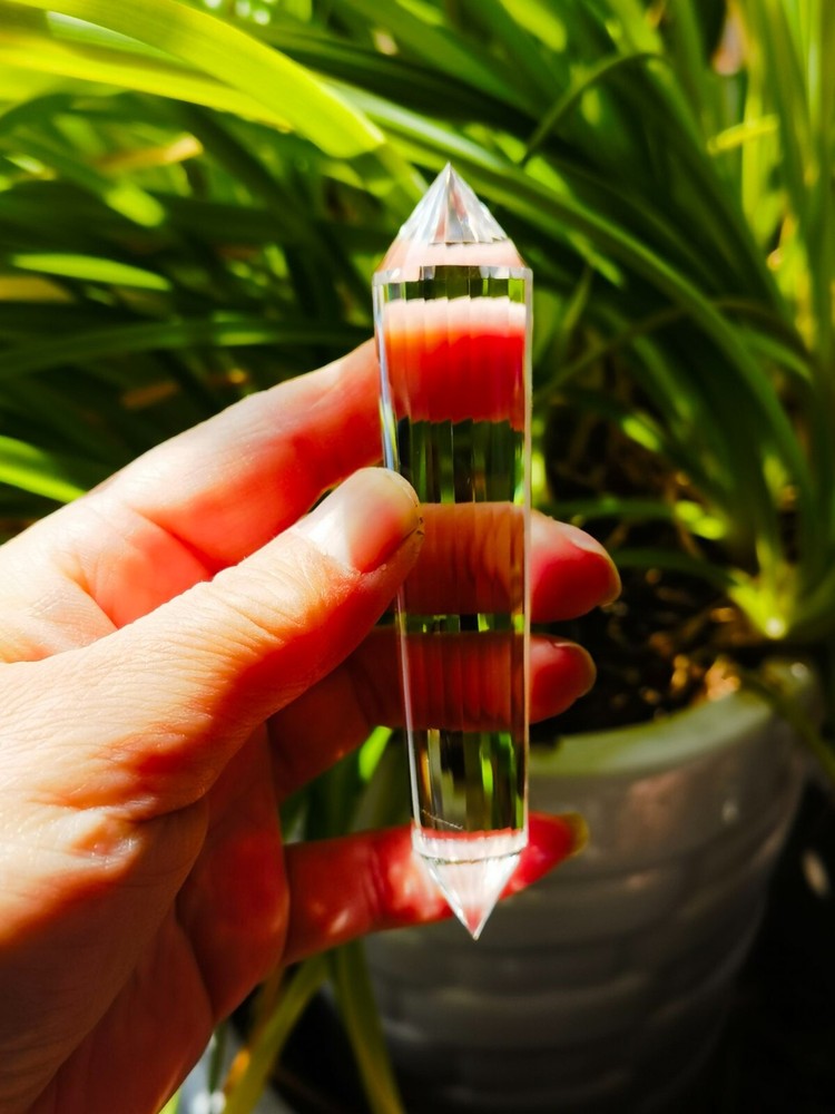 Tibetan High Altitude Clear 24 Sided Crystal Quartz Vogel Style Wand 4.17''