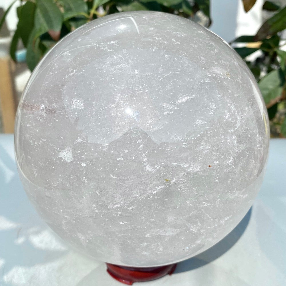 10LB Large Natural White Crystal Clear Quartz Crystal Sphere Ball Healing