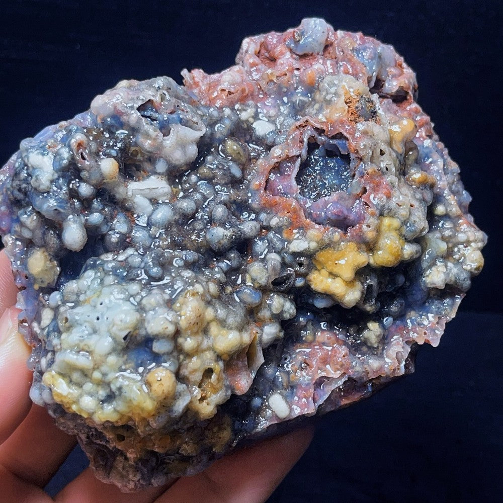 428G Natural Gobi Agate Eyes Agate Crystal Stone Healing
