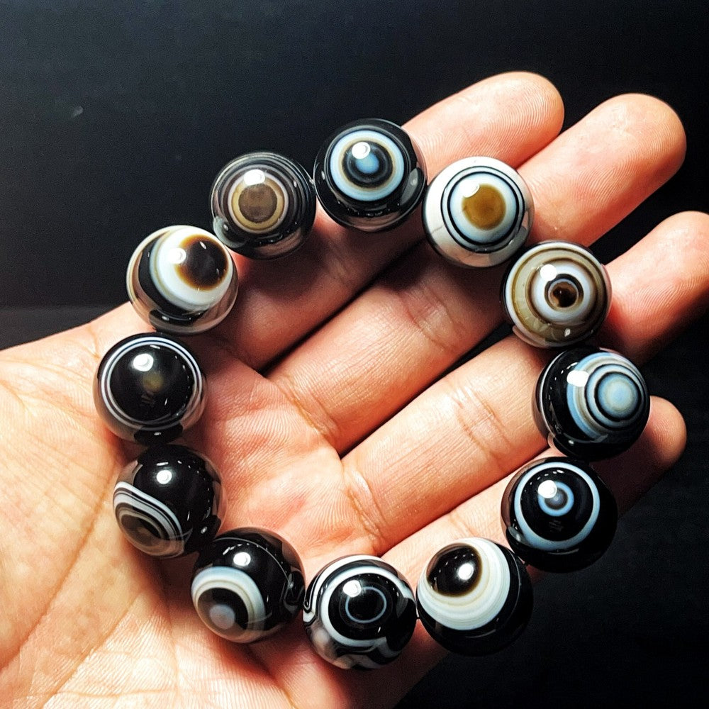 Natural Gobi Agate Eyes Agate Bracelet Crystal Stone Healing