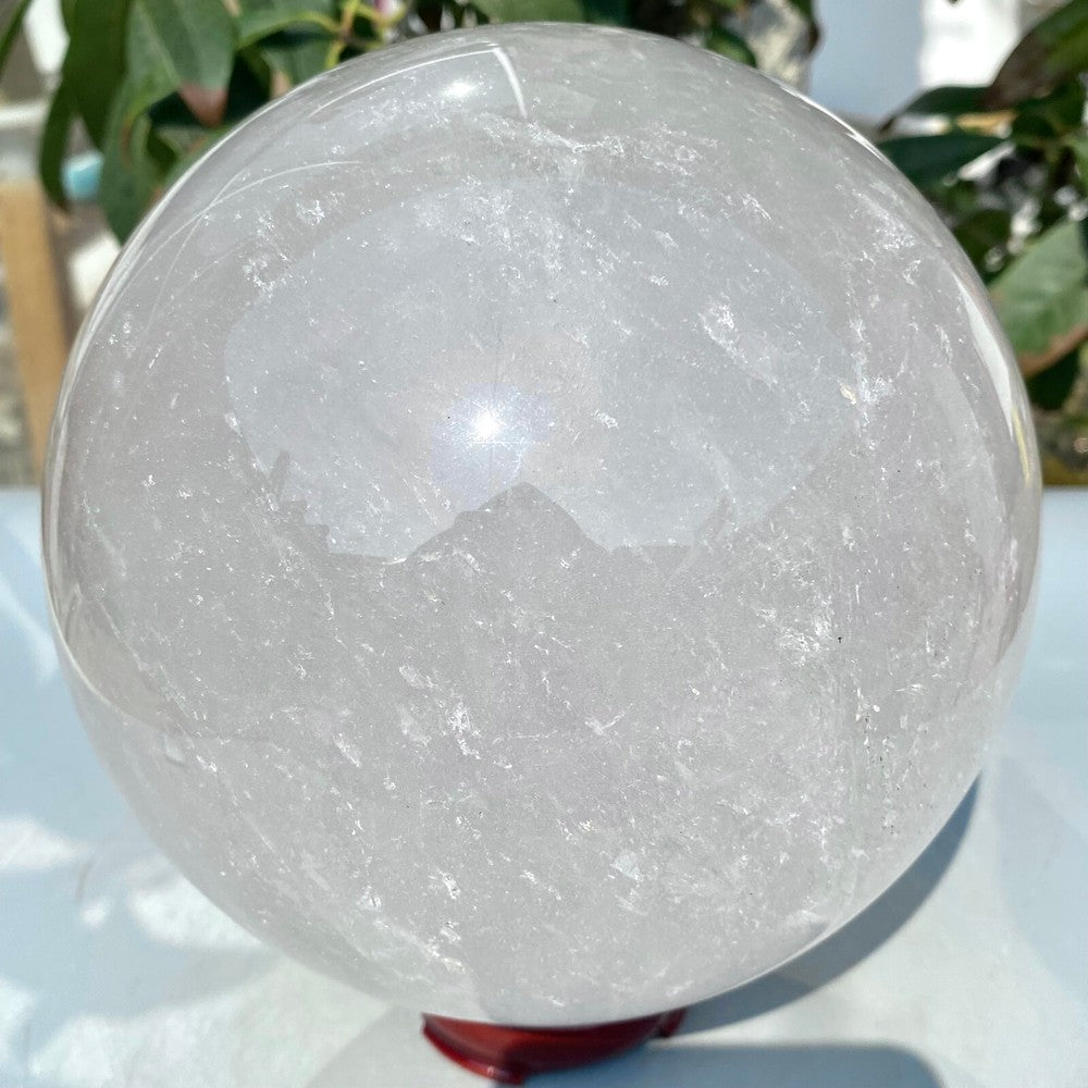 10LB Large Natural White Crystal Clear Quartz Crystal Sphere Ball Healing