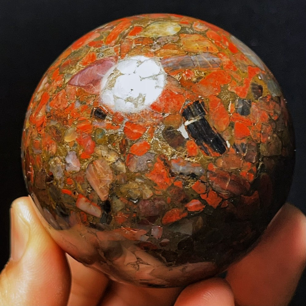 427G Natural Agate Sphere Ball Crystal Stone Madagascar