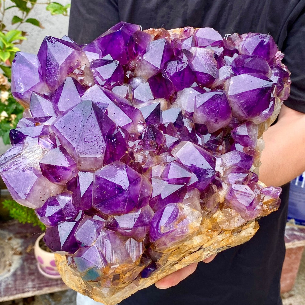 26.43LB Natural Amethyst geode quartz cluster crystal specimen Healing