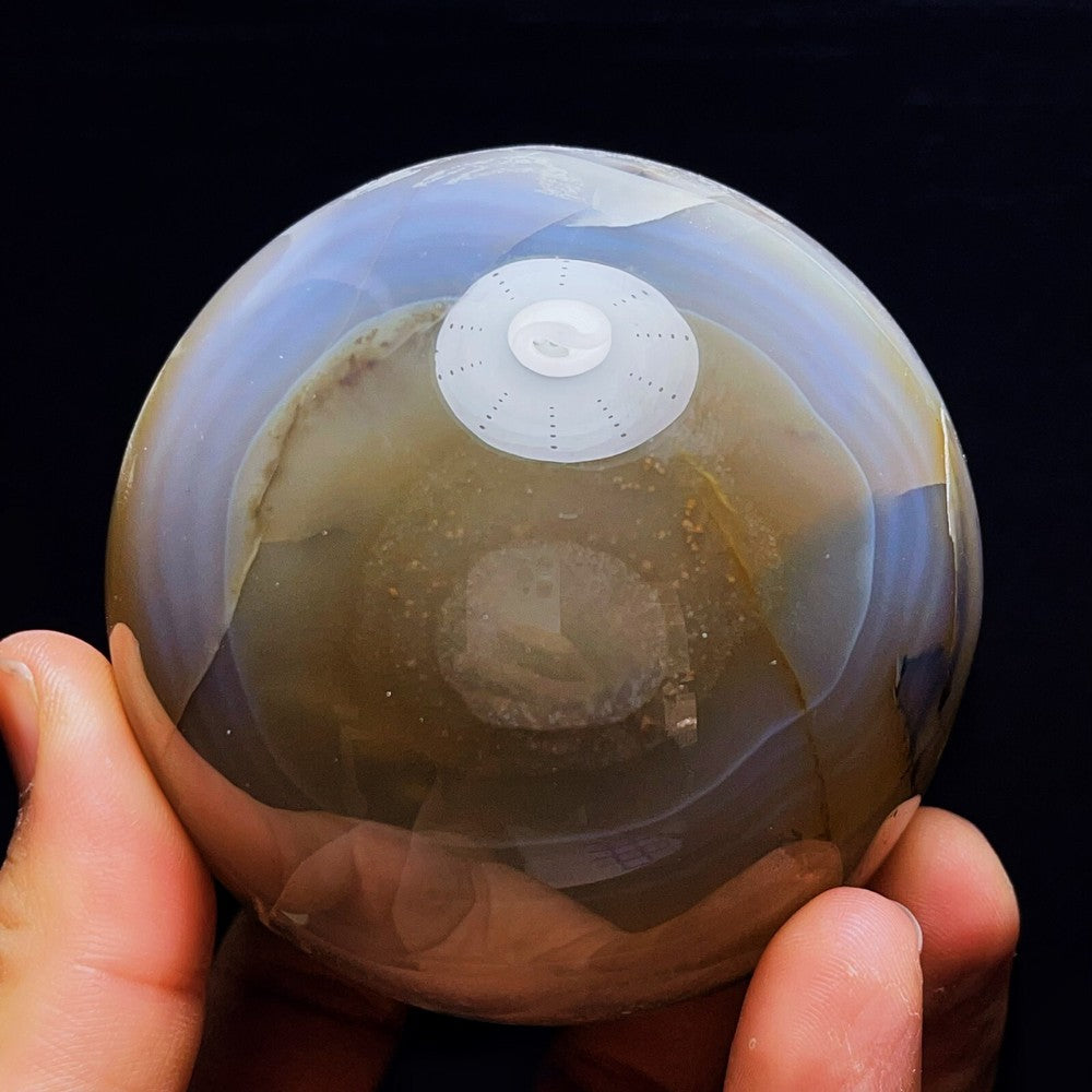 699G Natural Polished Agate Geode Sphere Ball Crystal Healing