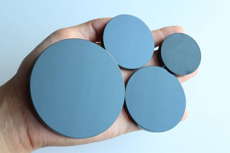 Miroir en obsidienne naturelle, plaquette en obsidienne, plateau en cristal, cadeau en cristal Reiki + support