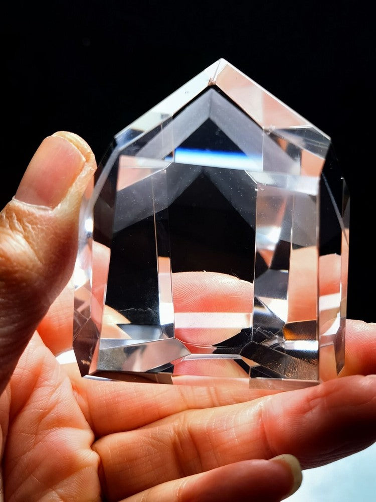 Tibetan High Altitude Clear Phantom 6 Side Crystal Quartz Point 2.16 in Energy