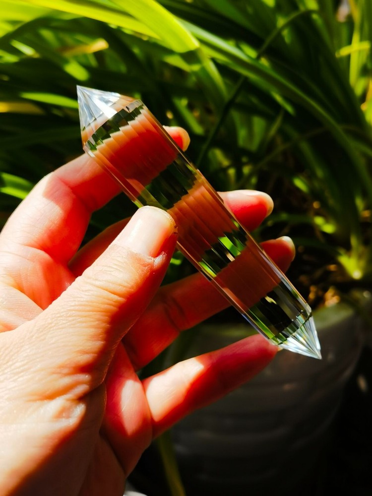 Tibetan High Altitude Clear 24 Sided Crystal Quartz Vogel Style Wand 4.17''