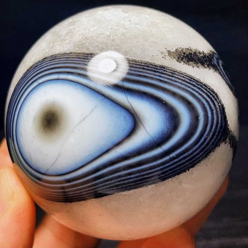 446G Gobi Agate Eyes Agate Sphere Ball Crystal Stone Madagascar