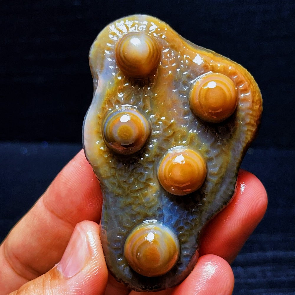 Natural Gobi Agate Eyes Agate Crystal Stone Madagascar