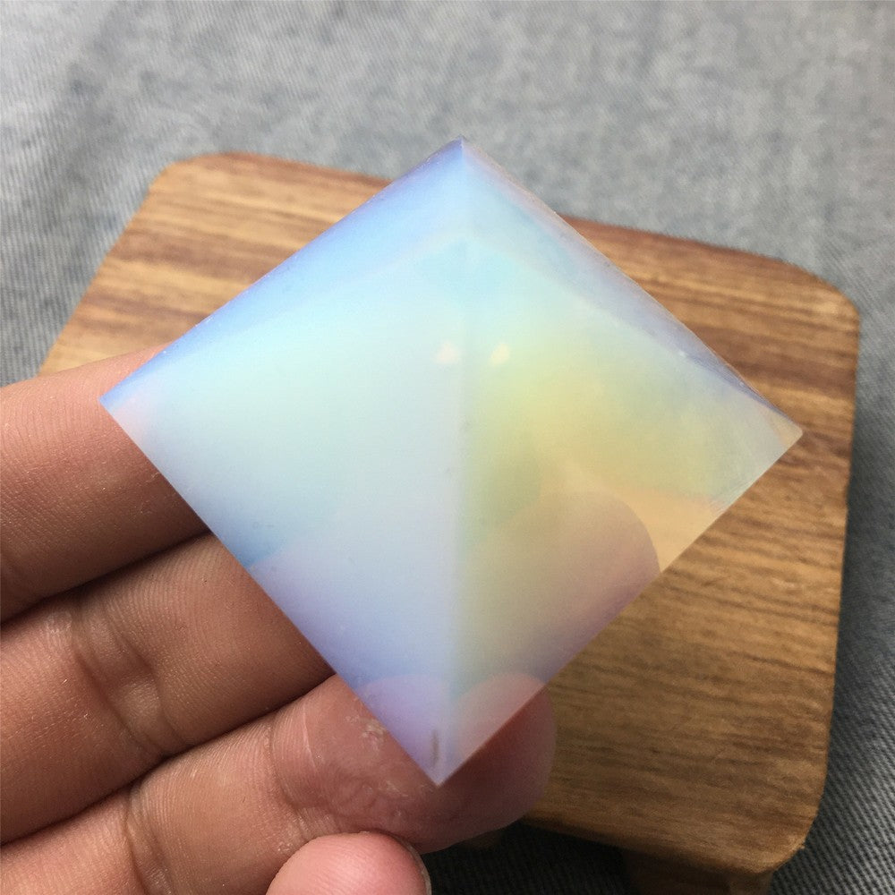 natural opal quartz pyramid crystal 40mm+ obelisk point healing 1pc