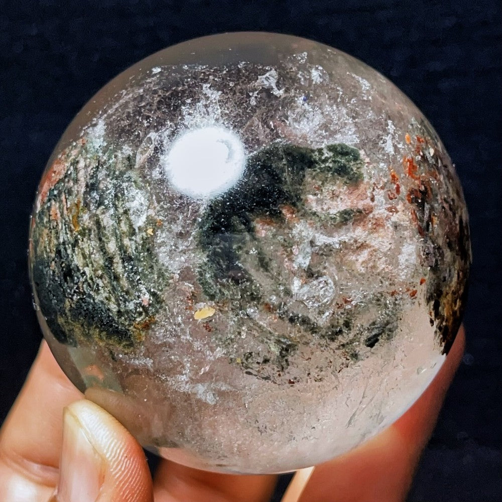 449G Natural Gobi Agate Eyes Agate Crystal Stone Phantom/Garden Quartz